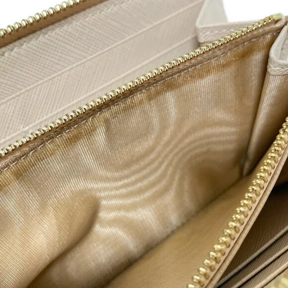 Salvatore Ferragamo Gancini - Beige Leather Long Wallet 105-073025 - Picture 9 of 11